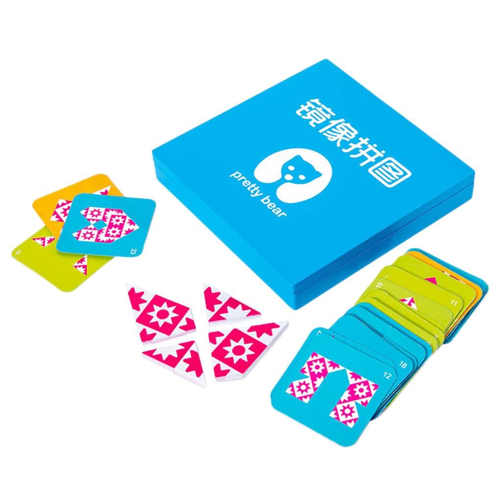 MERISHOPP Kids Mirror Image Puzzle Box IQ Game 5.5X5.5Cm Shape Cognition Toy Set - Image 2 thumbnail