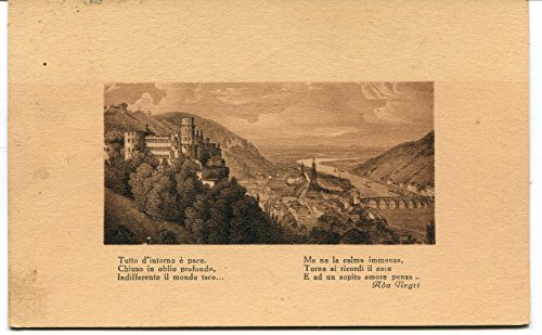 1932 paesaggio con citazione Ada Negri Guller Secinaro Aquila Lucca FP B/N VG Cartolina Postale