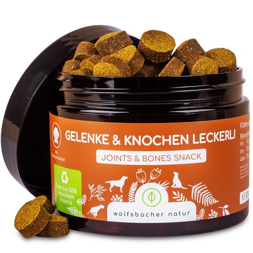 Comprimés naturels pour articulations pour Chiens comme Snack - 140 friandises à Base de moules aux orles Verts & MSM - pour Les articulations et Les os