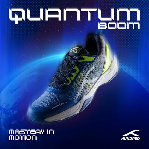 Image of Hundred Quantum Boom Unisex Non-Marking Court Shoes | Badminton, Pickleball, Table Tennis & Other Indoor Sports | Lightweight, Cushioned Grip