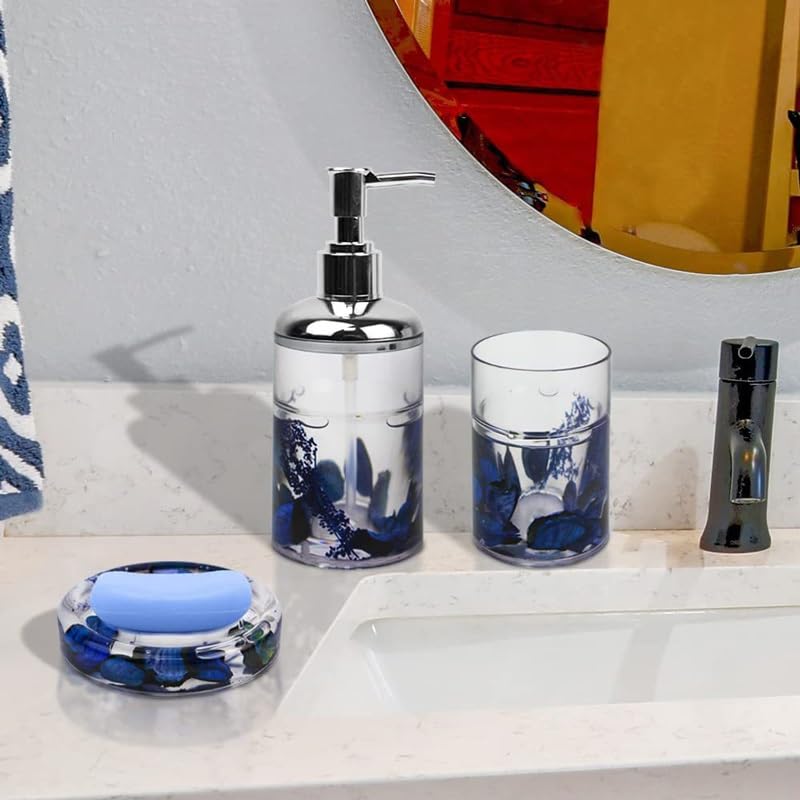 Juego de artículos de tocador de baño con cubo de basura D 4