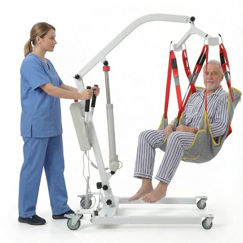 MediHoist Electric Patient Lift with Commode Sling-500lbs Capacity Electric Body