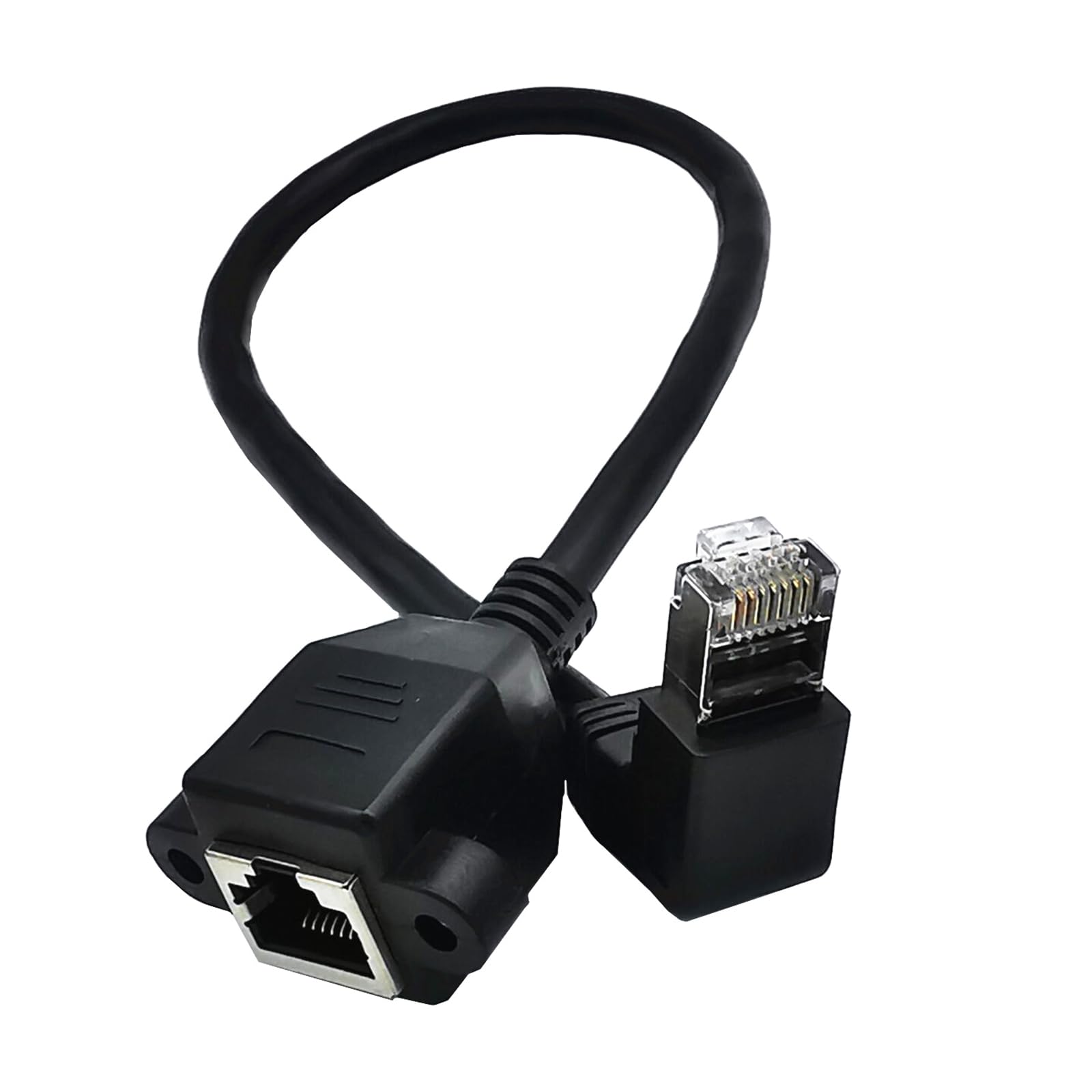 DRAGONRUN 90 Degree Angled Ethernet Cable Cat6 RJ45 Ethernet Extension Cord Easy Installation in Tight Spaces