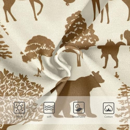 CHIFIGNO Boy Cotton Underwear Breathable Briefs Soft Brief Underwear for Toddler Boys, Cute Animals Bears Beige3