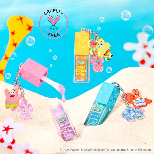 wet n wild Spongbob Coolin Lip Oil, Nourishing Lip Oil with Glossy Finish, I'm Ready, Pink - Image 4