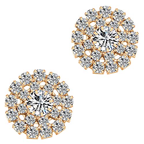 Wholesale 24Pcs 20Mm Small Crystal Rhinestone Buttons Decorative Gold Circle Rhinestone Button Embellishments Flatback Diy Crafts For Wedding Decoration, Hair Accessoriesrafts For Wedding Decoration #TOP3