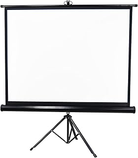Tela Do Projetor,Sailsbury Tela Do Projetor De 100 Polegadas Com Suporte De Tripé 4: 3 Tela De Projeção Portátil 4K Tela De Filmes Do Projetor 3D Para Home Office Interno Uso Externo