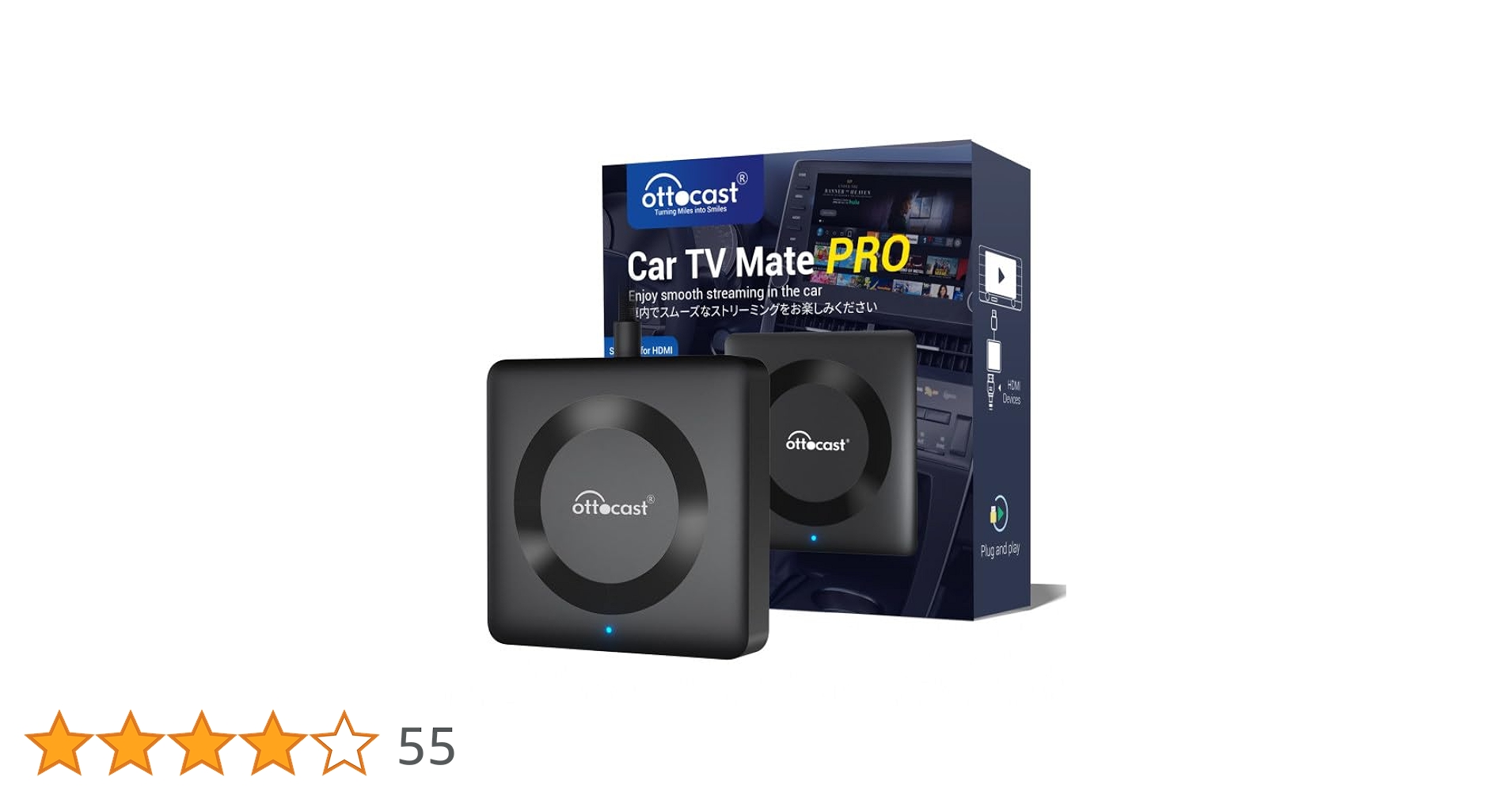 未使用！OTTOCAST 2024版CarTVMate Pro Car TV Mate Pro- HDMI Multimedia & Wireless CarPlay Adapter