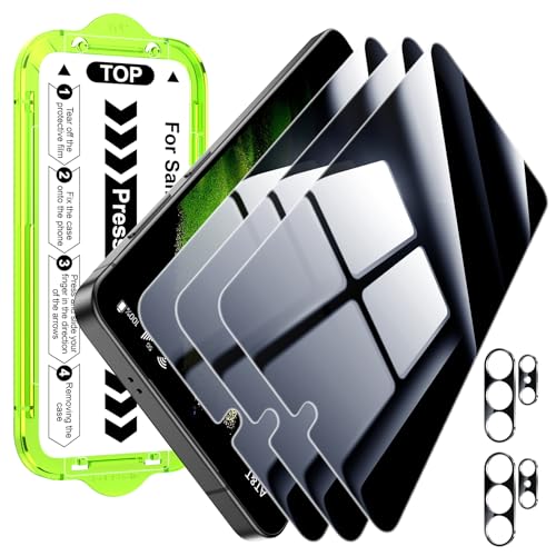 Esanik Privacy Screen Protector for Samsung Galaxy S26 Ultra 9H Tempered Glass Anti-Spy Screen Protector with Fast Alignment Tray Fingerprint Unlock Bubble-Free Easy Install Case Friendly 3+2 Pack