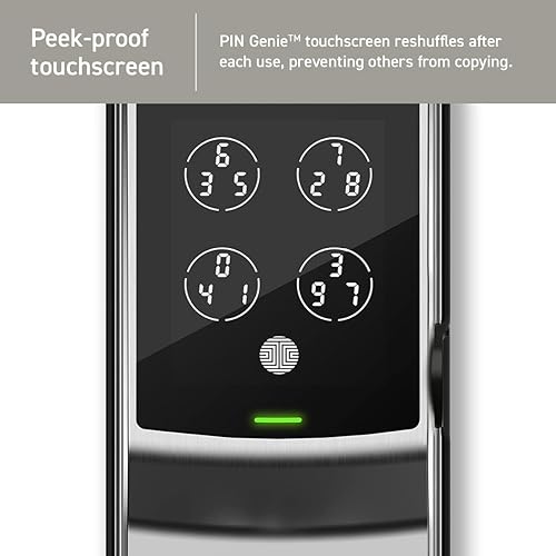 Miniatura 3 de Lockly Secure Plus, cerrojo inteligente Bluetooth, cerradura de puerta de entrada sin llave, teclado PIN Genie, sensor biométrico de huellas