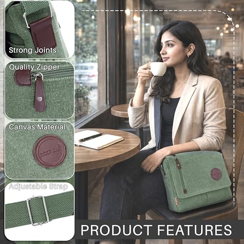 Image of Storite Sling Cross Body Travel Office Business Satchel Messenger One Side Shoulder Bag for Men & Women