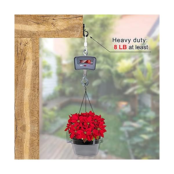 Seleware q hanger hooks for outdoor string lights, christmas light hooks with screw, indoor outdoor light hooks clips for hanging string lights fairy lights patio light - image 8