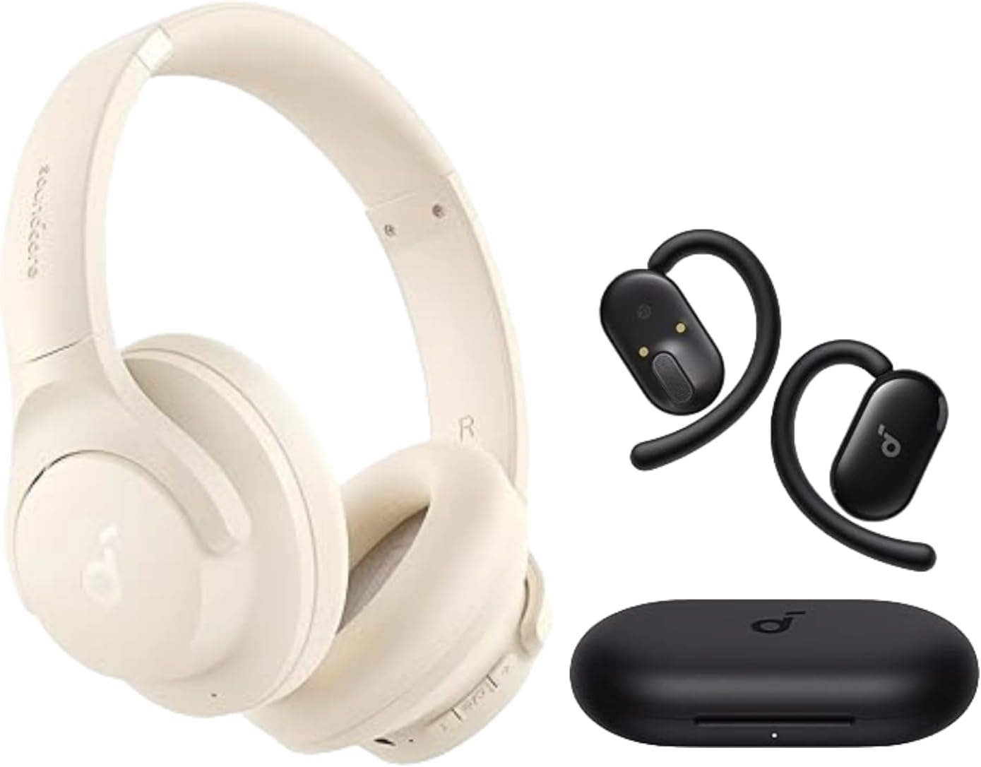 Soundcore Q20i Hybrid Active Noise Cancelling Headphones & AeroFit 2 Open-Ear Headphones (Bundle)