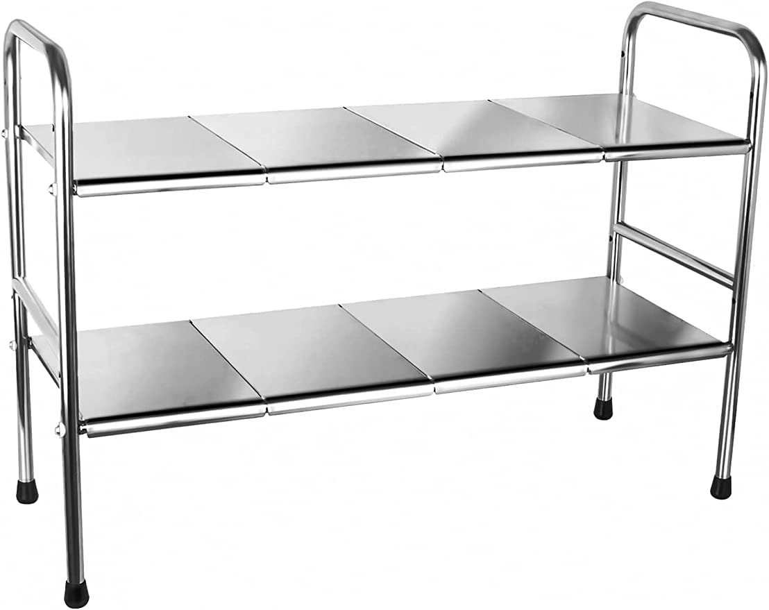 Amazon｜キッチンラック シンク下 伸縮棚 ステンレス製 キッチン収納