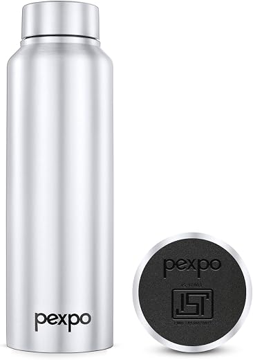 Go24 pexpo Chromo ISI Certified Stainless Steel Sports/Fridge Water Bottle - 750ml | Single Wall | Leakproof | Lightweight...
