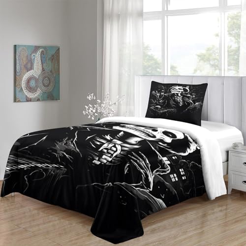 Parure de couette squelette IOFEER gris multicolore haute densité - 5