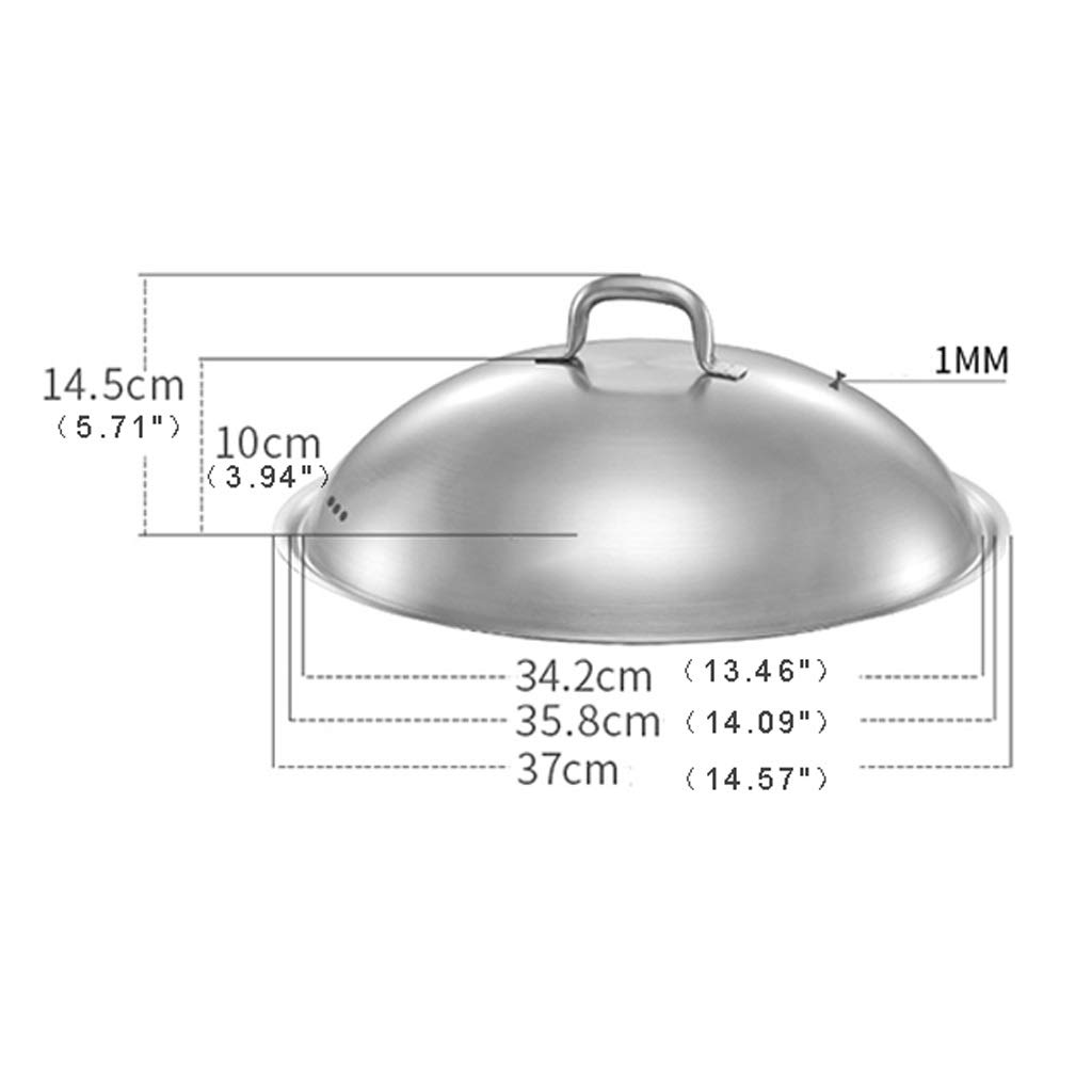 Coperchi per Pentole da 12" Coperchio per Cottura A Vapore in Acciaio Inossidabile Coperchio in Acciaio Inossidabile con Maniglia Coperchio per Servire Cibo per Feste in,36cm