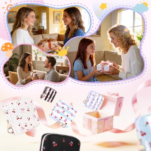 Image of Period Bag for Teen Girls, Canvas Sanitary Napkin Storage Bag with Zipper, Portable Menstrual Pad Bag Tampon Holder for Purse