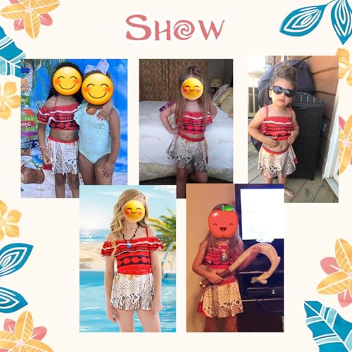 Image of Girls Princess Swimsuit Adventure Outfit with Swim Cap, 3-10 Years