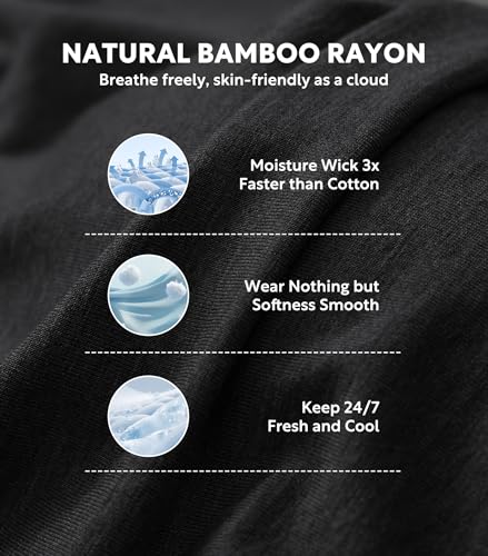 DAVID ARCHY Mens Underwear Boxer Briefs Bamboo Rayon Soft Breathable Moisture-Wicking Seamless Underwear for Men 4 Pack3