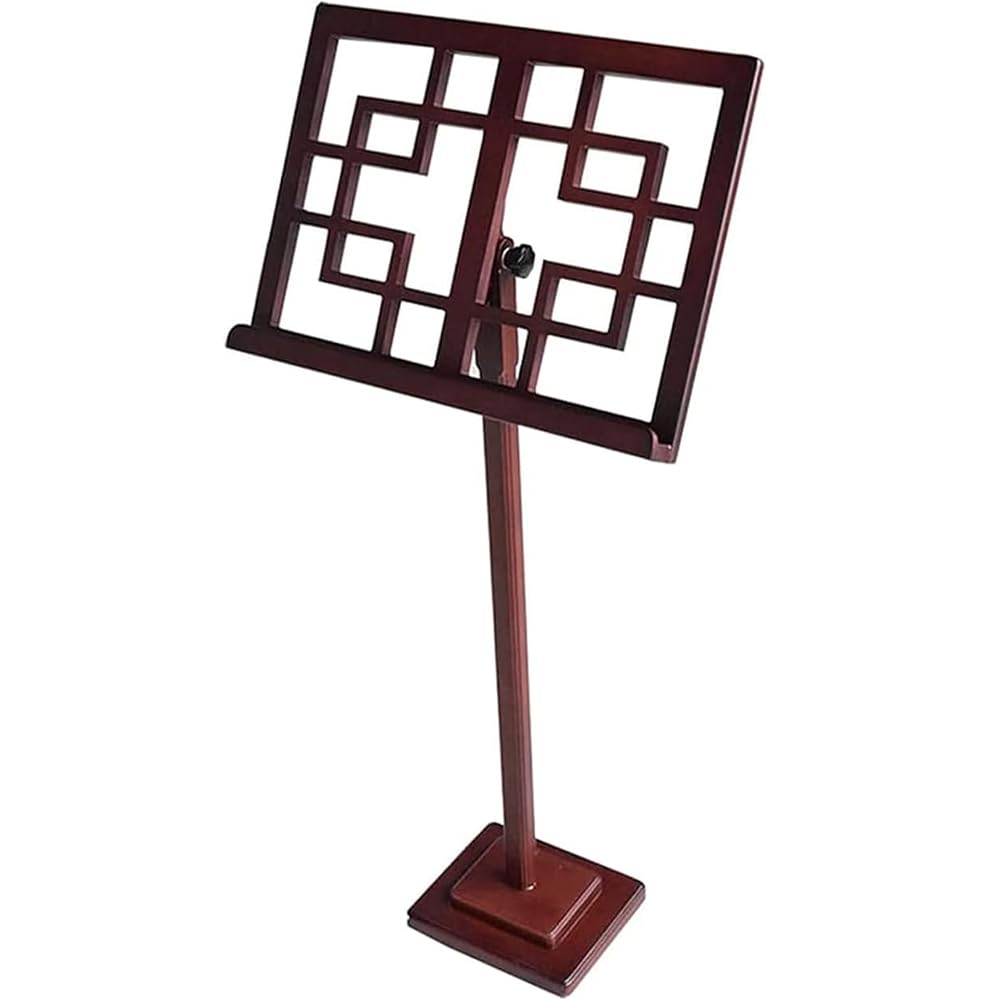 Leggio musicale, design in legno da pavimento, angolo regolabile, alta stabilità e durata, ideale per prestazioni di strumenti, bande e viaggi