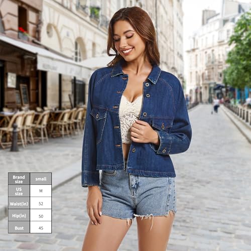 Women’s Denim Jackets Classic Long Sleeve Jean Jacket Coats3