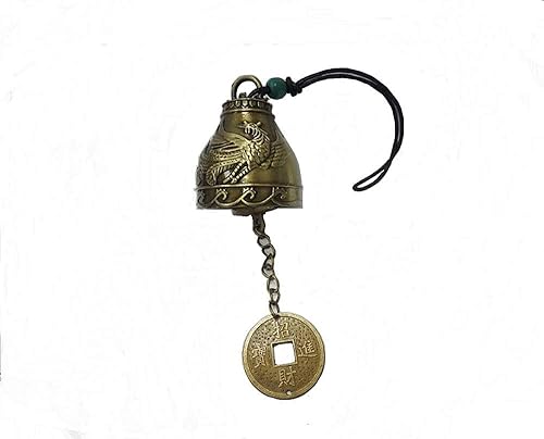 Miniatura 2 de DMtse Campana vintage china de Feng Shui con dragón y fénix para riqueza y seguridad, éxito, protege el mal, protege la paz, interior del automóvil