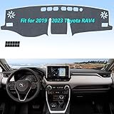AUQDD Dashboard Cover Mat Fit for 2019 2020 2021 2022 2023 to-yota RAV4, Grey Flannel Dash Mat, Anti-Glare, Anti-Reflection, No Peculiar Smell - Not Fit w/HUD Models