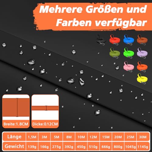 X XBEN Wasserdicht Schleppleine für Hunde,3M 5M 10M 15M 20M 30M Gummierte Schleppleine mit Abschließbarer Karabine,Hundeleine Laufleine für Kleine Mittlere Große Hunde,Robuste Trainingsleine