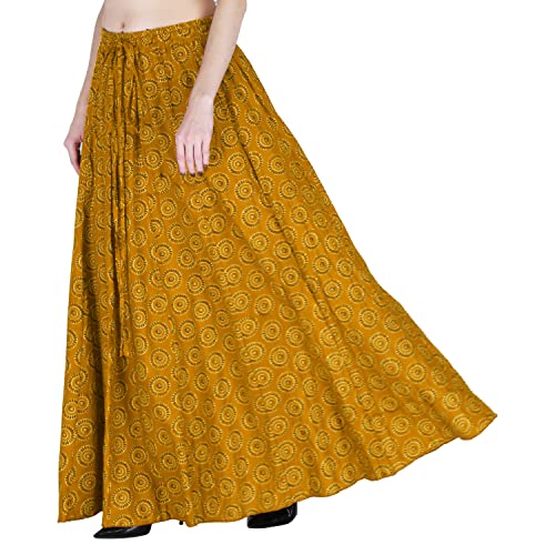 Image of Sttoffa Cotton Printed Women Wear Maxi Long Skirt 40 inch inch Full Length