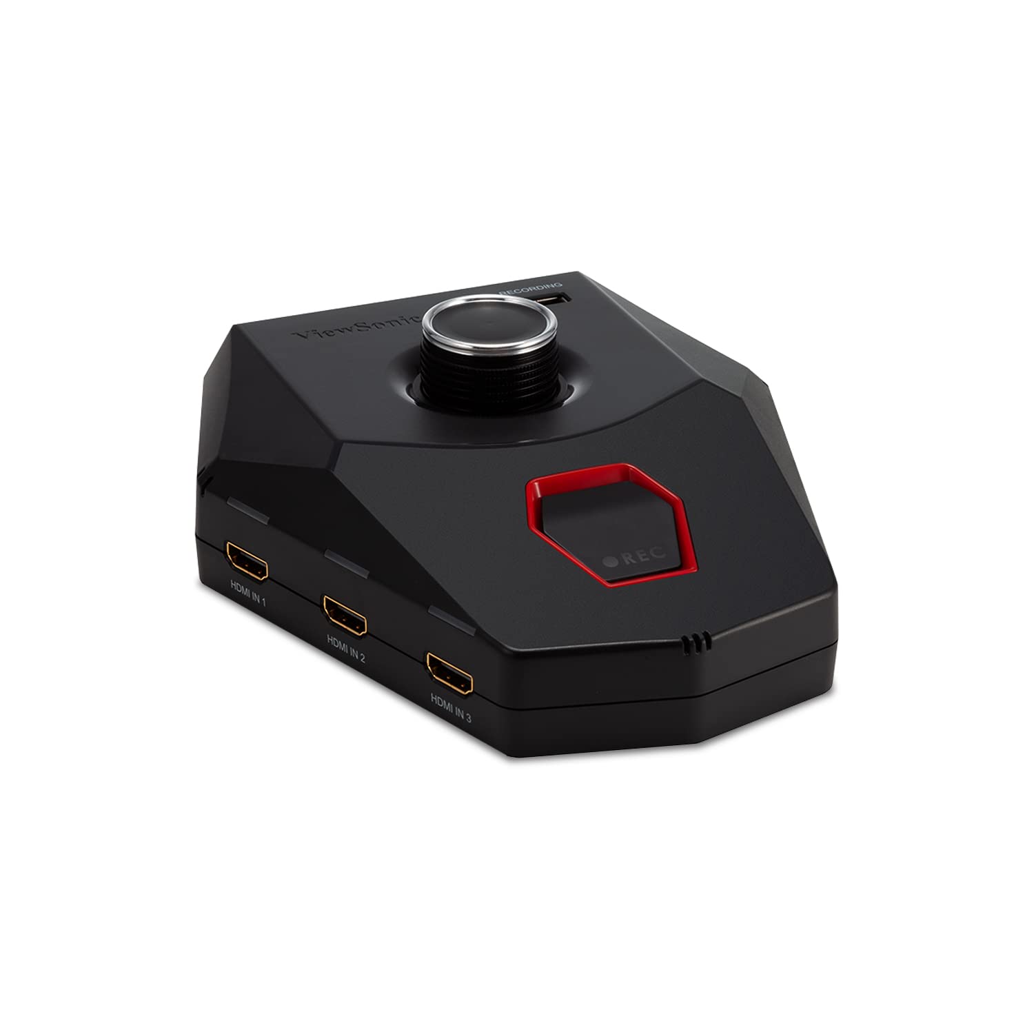 ViewSonic VBH100 ViewBoard Huddle Video Switch with HDMI and USB C Inputs, Record and Touch Back Function for Group Presentation and Screen Sharing