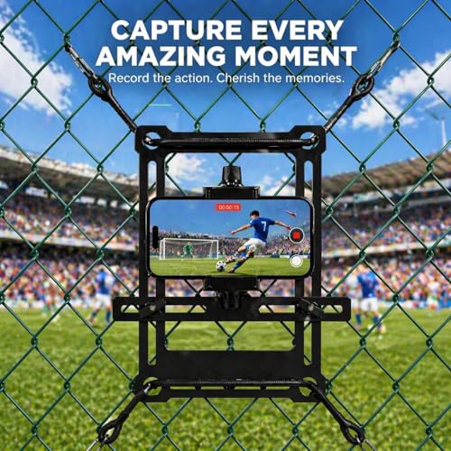 Gitaobac Fence Phone Mount for Baseball Games, Compatible with iPhone, GoPro, Mevo Start, Flexible, Durable, Ideal for Baseball, Softball, and Football Recording - image 2