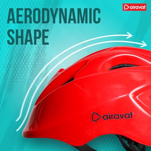 Image of Airavat 7510 Zippy Kids Protective Set Including Helmet Along with Knee Pads, Elbow Pads & Palm Guards (Red)