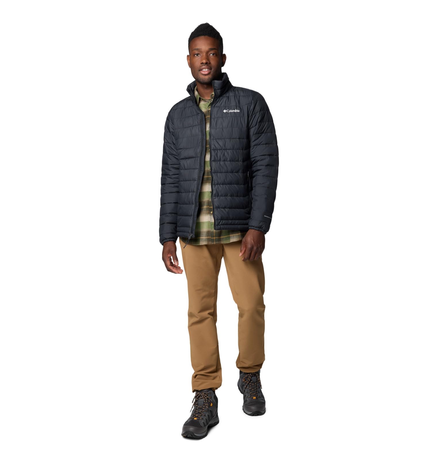 Columbia Mens Powder Lite II Insulated Puffer Jacket, Black, Small view 7