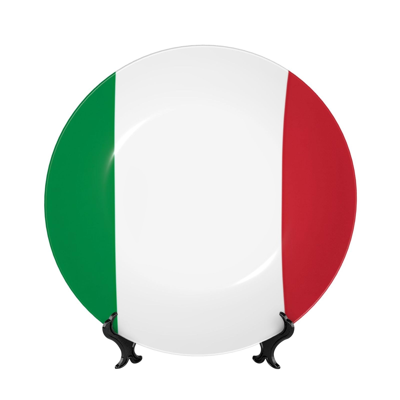 Bandeja con estampado de bandera italiana en porcelana de hueso de alta calidad para decoración de habitaciones