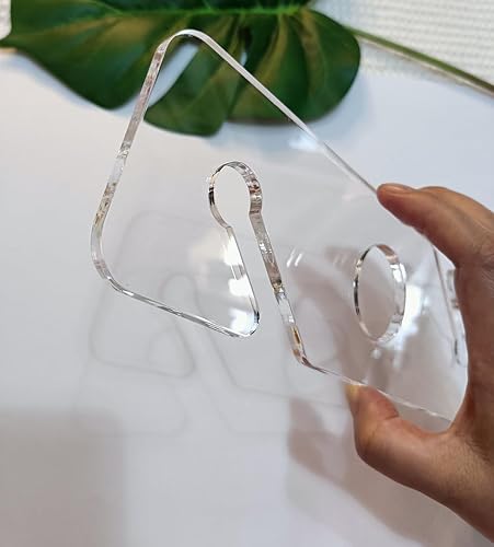 Plantilla de acrílico transparente para vino, plantilla acrílica cortada con láser, plantilla de enrutador para carpinteros y fabricantes (modelo 1)