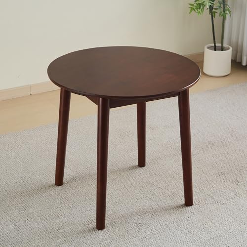 Jimenuco Solid Wood Round Dining Table, 31.5
