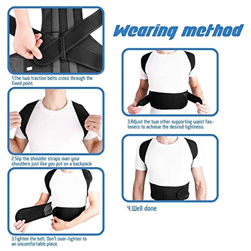 Correcteur de posture corset ajustable de support lombaire taille M - 4