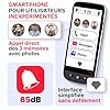 swissvoice - Smartphone S510-M + Câble De Charge Magnétique + Coque de Protection Bandoulière - Facile à Utiliser - Bouton SOS - Smartphone Senior 4G - Débloqué - Noir