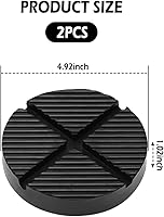 Vista 2 de 2 almohadillas para gato de piso, adaptador de goma negra que proporciona amortiguación, adaptador universal para gato de soldadura con ranuras