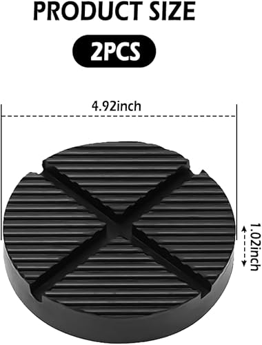 Miniatura 2 de 2 almohadillas para gato de piso, adaptador de goma negra que proporciona amortiguación, adaptador universal para gato de soldadura con ranuras