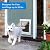 CEESC Dog Door for Pets Up to 20 lb, Weatherproof Pet Door for Cats and Dogs, Durable, Snap-in Closing Panel Included, Suitable for Interior and Exterior Doors(Small White)
