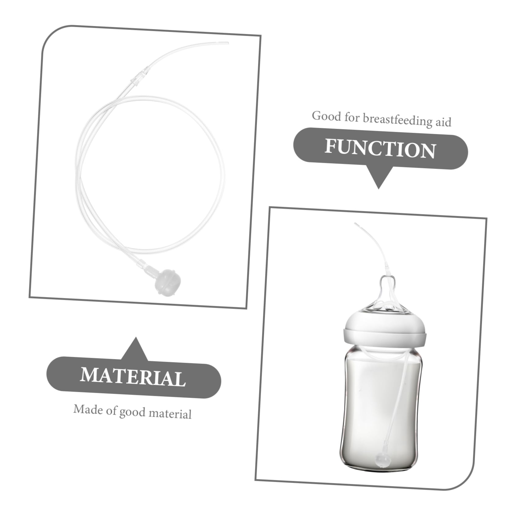 Vaguelly 1 Set Breastfeeding Device Baby Bottle Weighted Straw Hose for Baby Bottle Accessories Hose Milk Bottle tubing with Weighted Straw Plastic