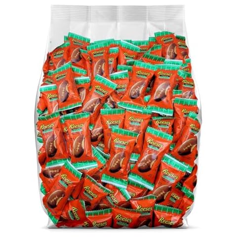 ReesesPeanut Butter Football Chocolate Candy - Snack Size Milk Chocolate & Peanut Butter Football Party Favors - Bulk Football Candy - Individually Wrapped Chocolate Pack - 50 Pieces Cover