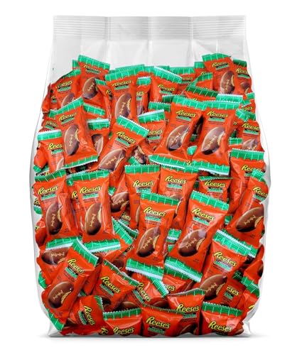 ReesesPeanut Butter Football Chocolate Candy - Snack Size Milk Chocolate & Peanut Butter Football Party Favors - Bulk Football Candy - Individually Wrapped Chocolate Pack - 50 Pieces ReesesPeanut Butter Football Chocolate Candy - Snack Size Milk Chocolate & Peanut Butter Football Party Favors - Bulk Football Candy - Individually Wrapped Chocolate Pack - 50 Pieces