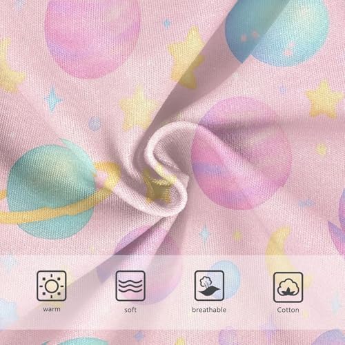 Joisal Girls Underwear Toddler 2t Cotton Little Girl Panties Fun Briefs Girls Undies Pastel Planets Stars Pink3