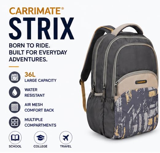 Image of Strix Backpack for Boys & Girls | 3-Compartment School, College & Travel Backpack