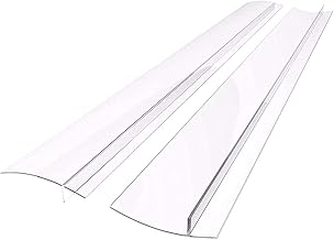 Stove Gap Cover, 2 pack Silicone Stove Counter Gap Cover, Kitchen Silicone Stove Gap Cover, Food-grade Silicone, Heat-resistant and Easy-to-clean, Used to Fill the Gap between Kitchen Stovetops, Counters and Appliances, 21Inches(Semi-clear)