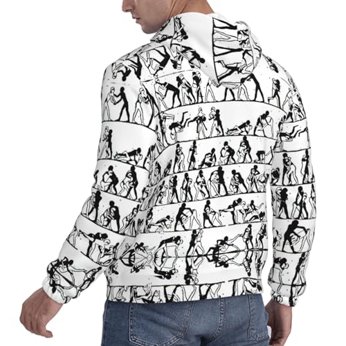 Sweat à capuche tendance pour hommes imprimé polaire chaud