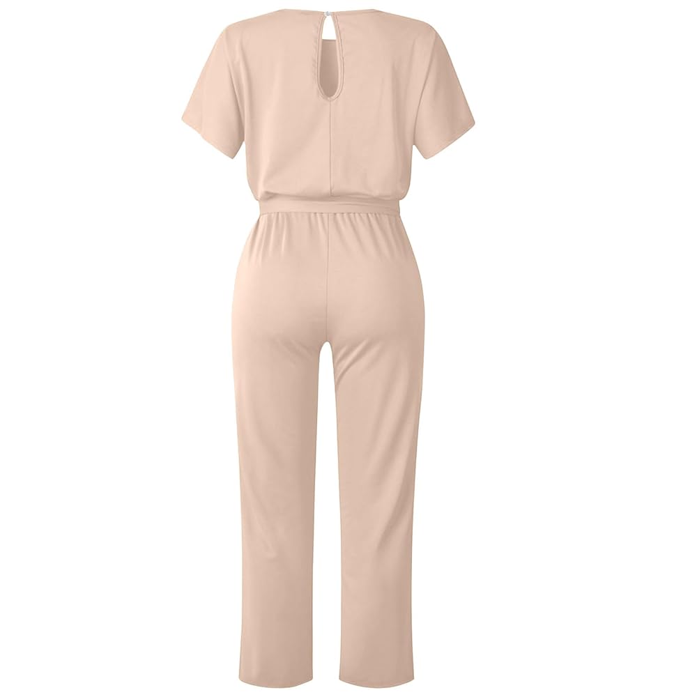 Flodxo Damen Jumpsuit Mit Weitem Bein - Elastische Taille Mit Taschen